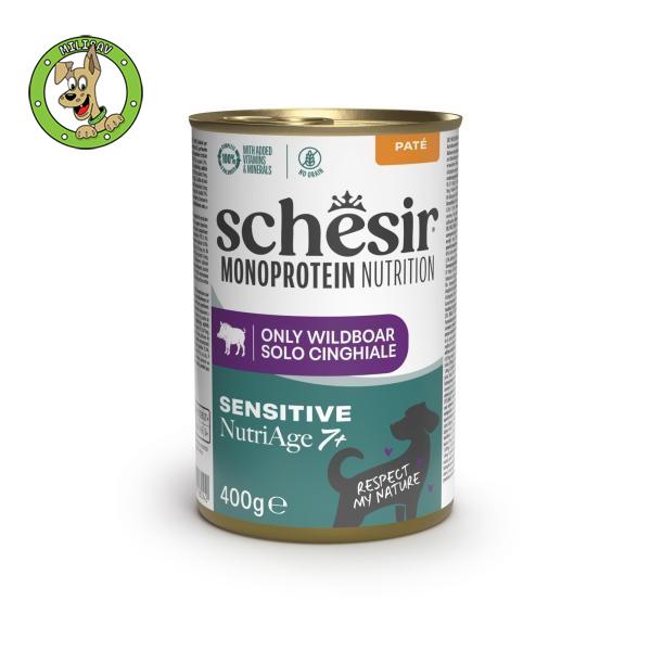 schesir-monoprotein-senior-7-wildboar-hrana-za-starije-pse-svih-rasa-400g