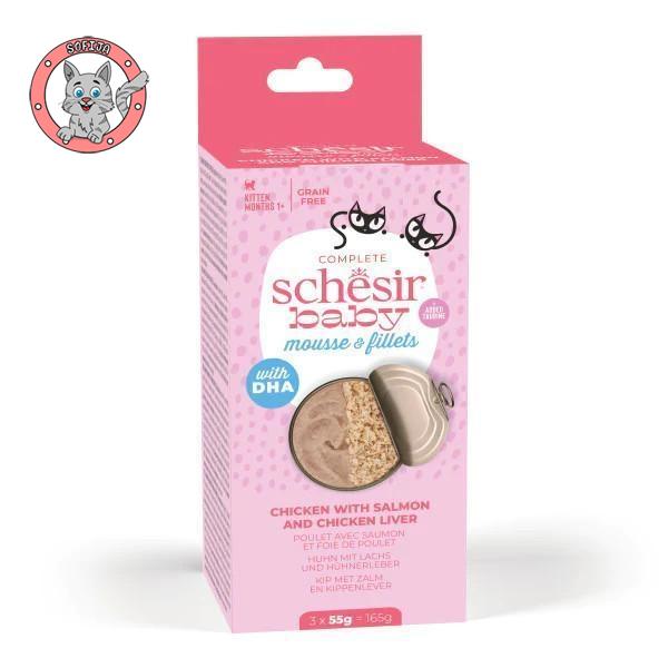 schesir-baby-cat-piletina-i-losos-mulitipack-3x55g-hrana-za-macice-165g
