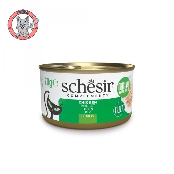 schesir-cat-piletina-u-zeleu-dopunska-hrana-za-odrasle-macke-70g
