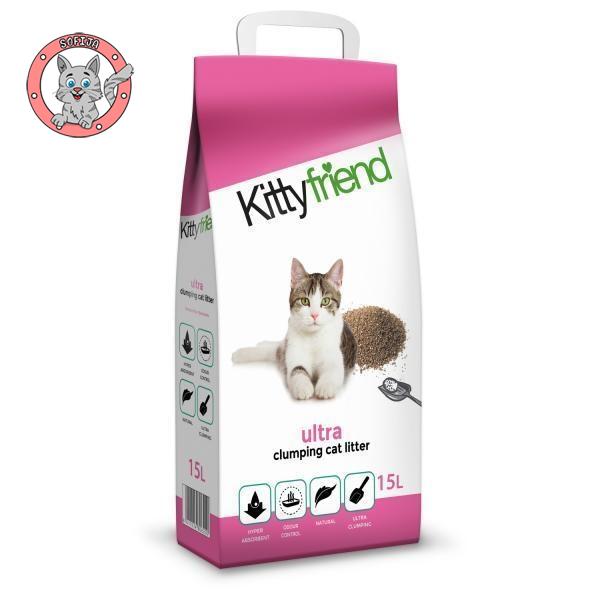 Sanicat Kitty Friend Ultra - grudvajući posip za mačke - 15L